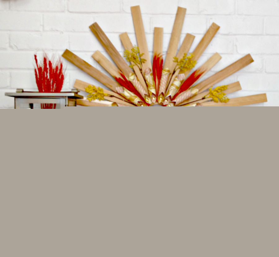 Paper Starburst fall Wreath