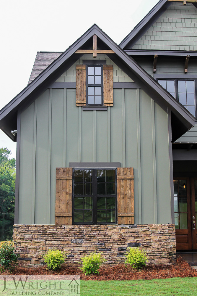 Sage green barn like style