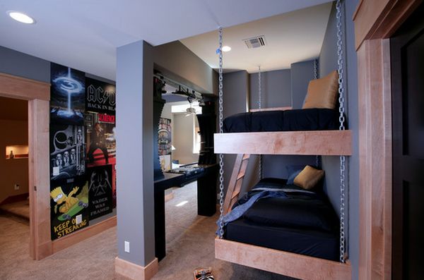Hanging bunk beds for 4 kids