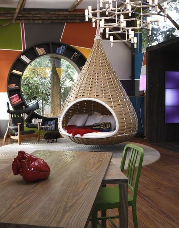 Stunning modern hanging bed like cocon