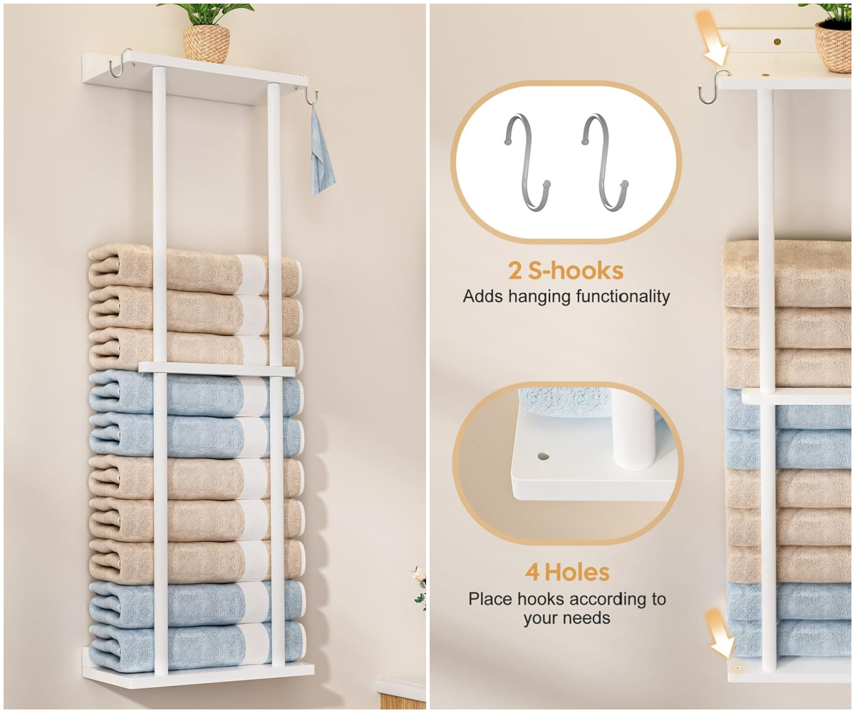 Cozivolife Bamboo Towel Rack