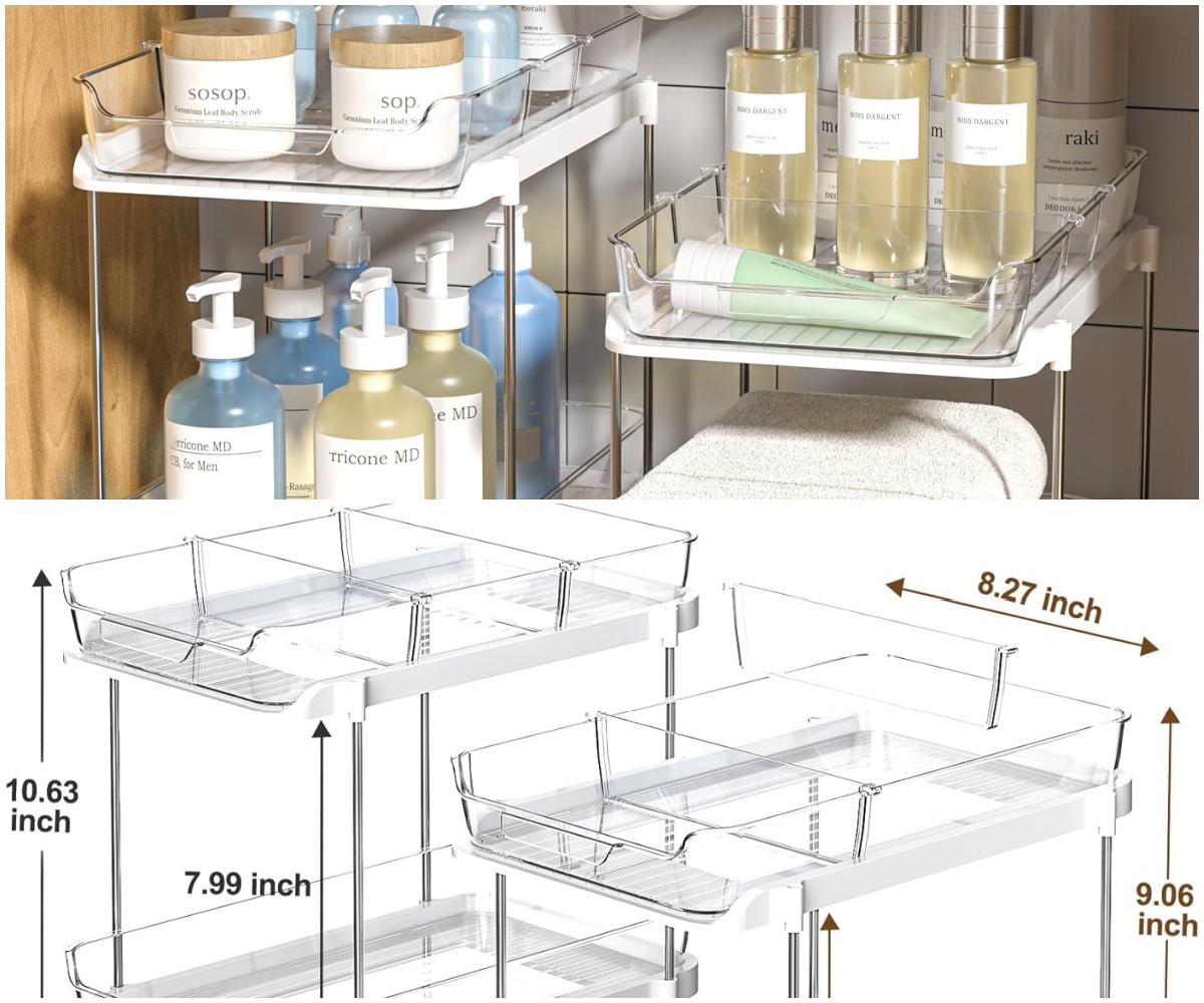 Delamu Stackable Cabinet Organizers