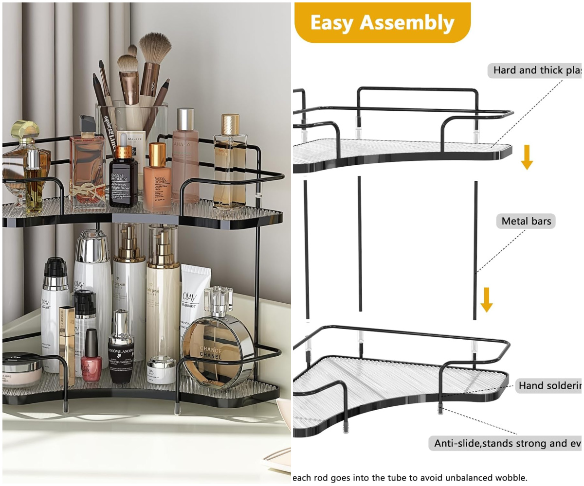 FOLLOWIN 2 Tier Makeup Organizer