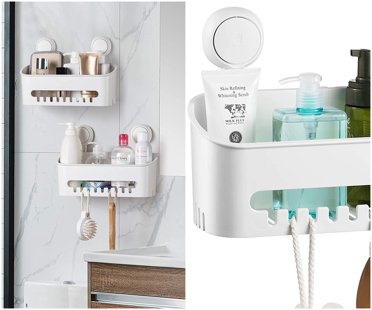 Ilikable Suction Cup Shower Caddy for Soap and Loofahs