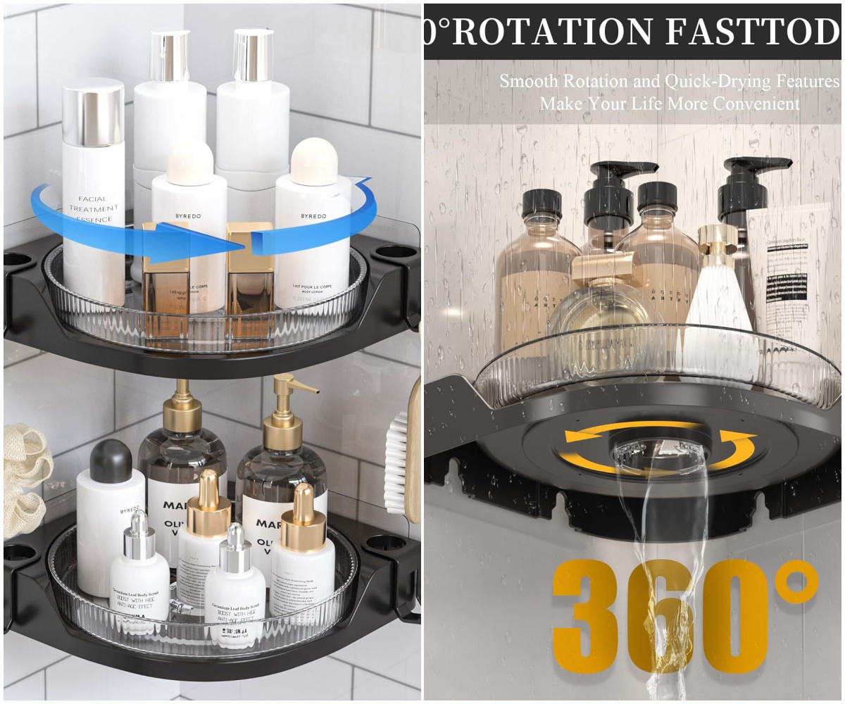 JNFUZ Rotating Corner Shower Caddy