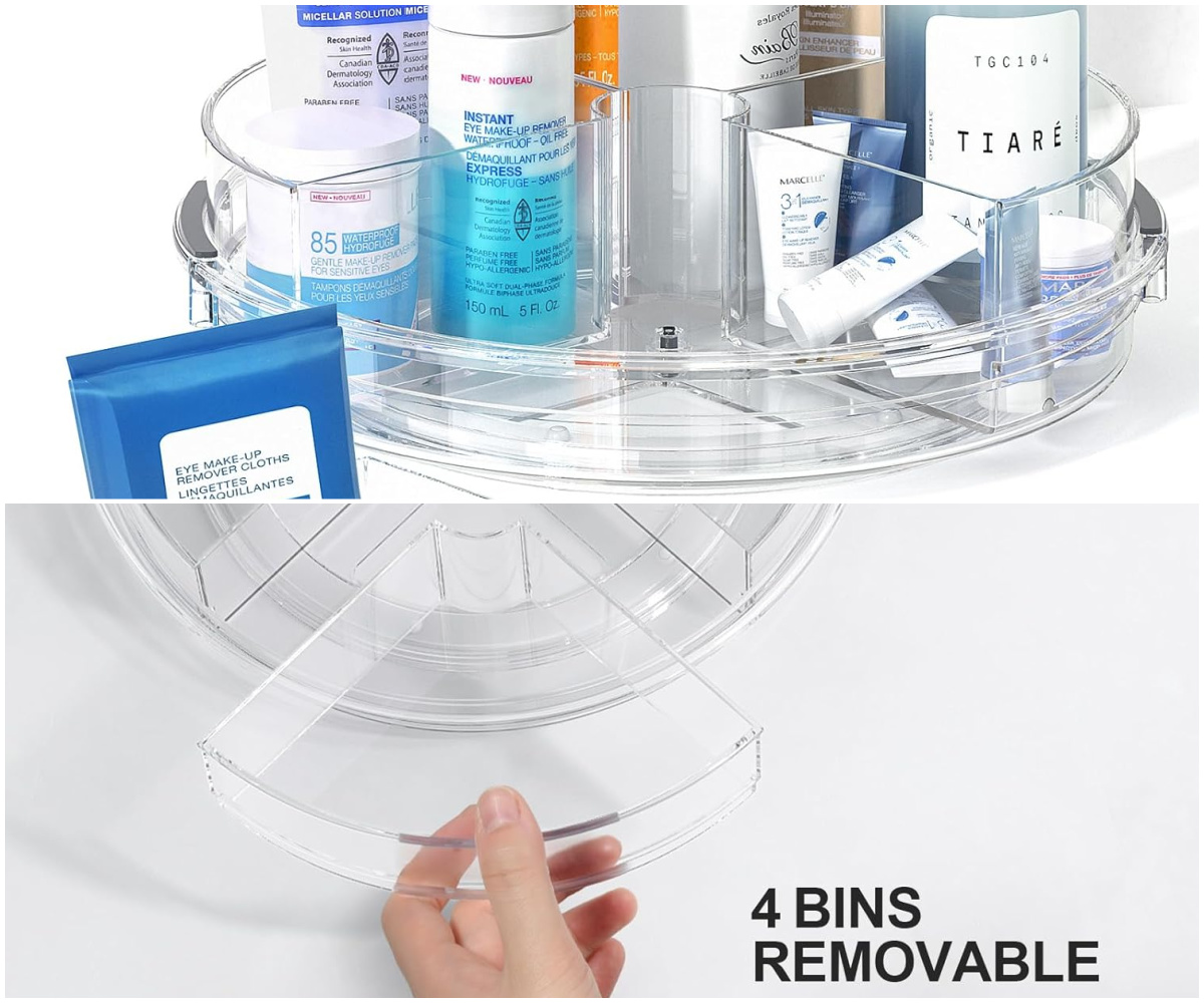 LAMU Acrylic Lazy Susan Organizer