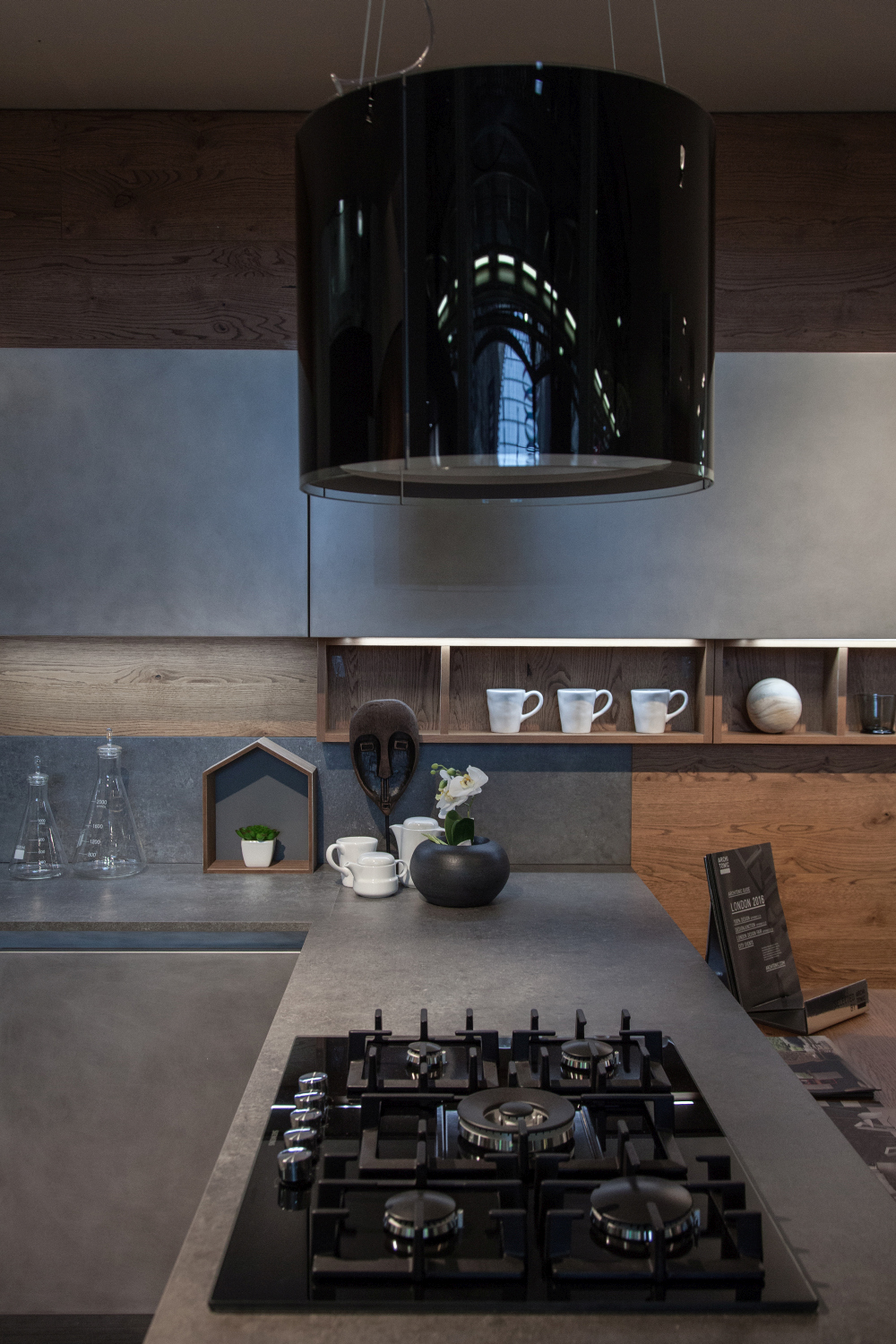 Hidden Function Seamless Form Kitchen Design hanging hood