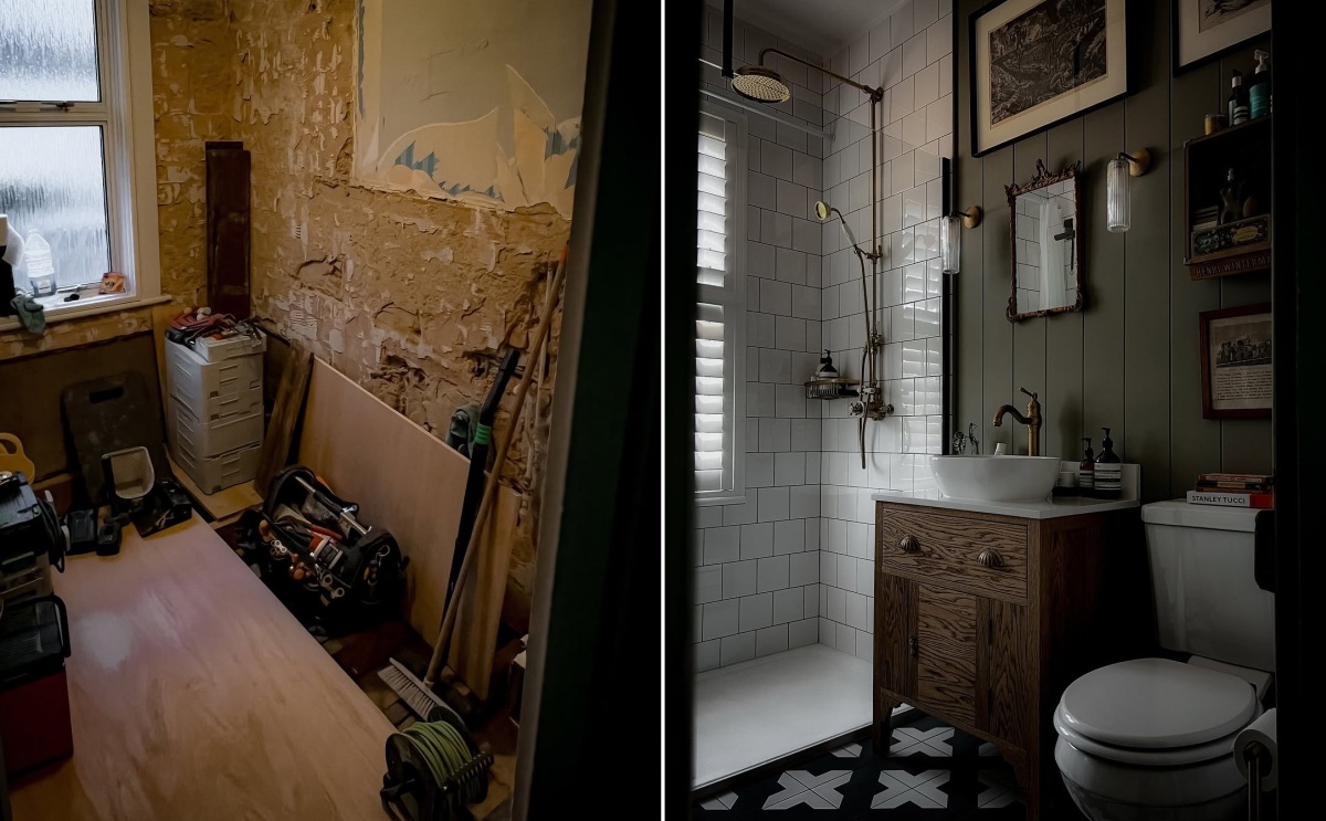 After renovation small bathroom decor