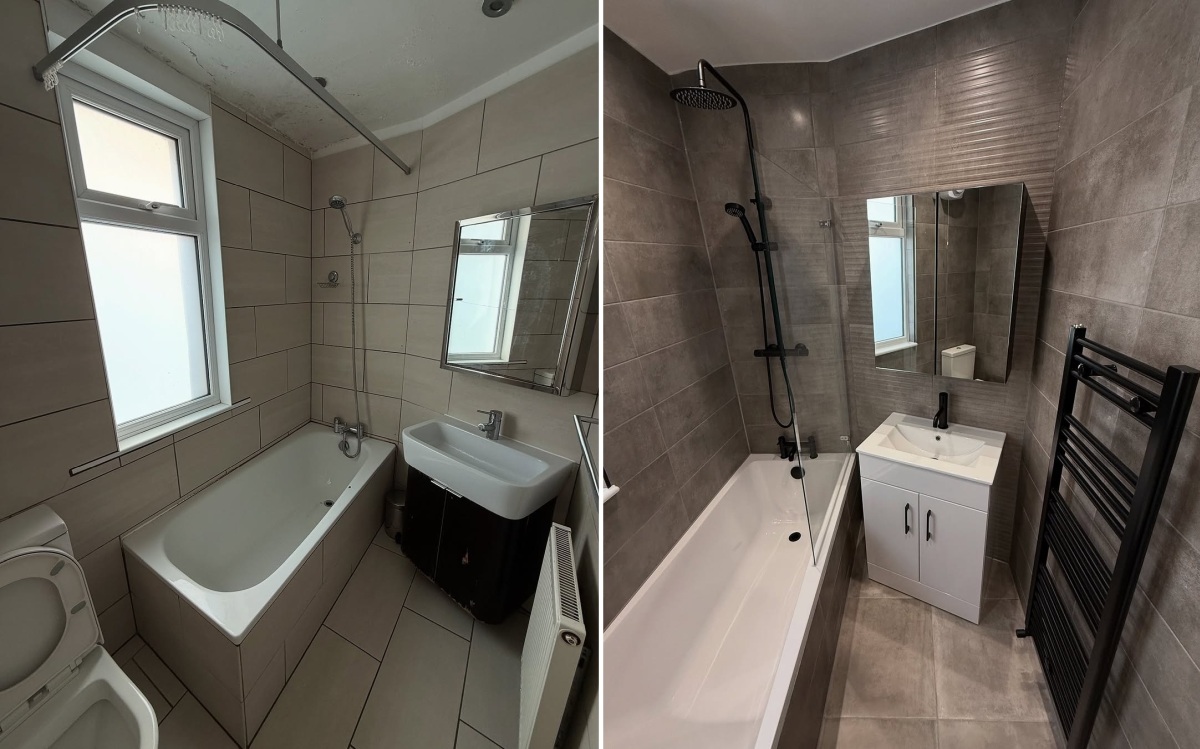 Old bathroom renovation