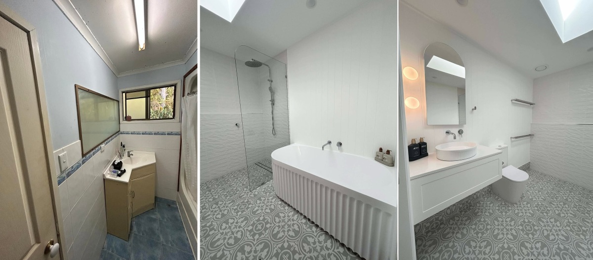 Small ugly bathroom transformation