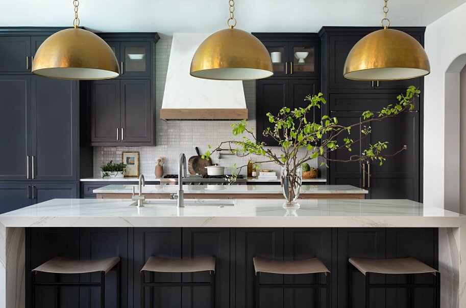 all black cabinets