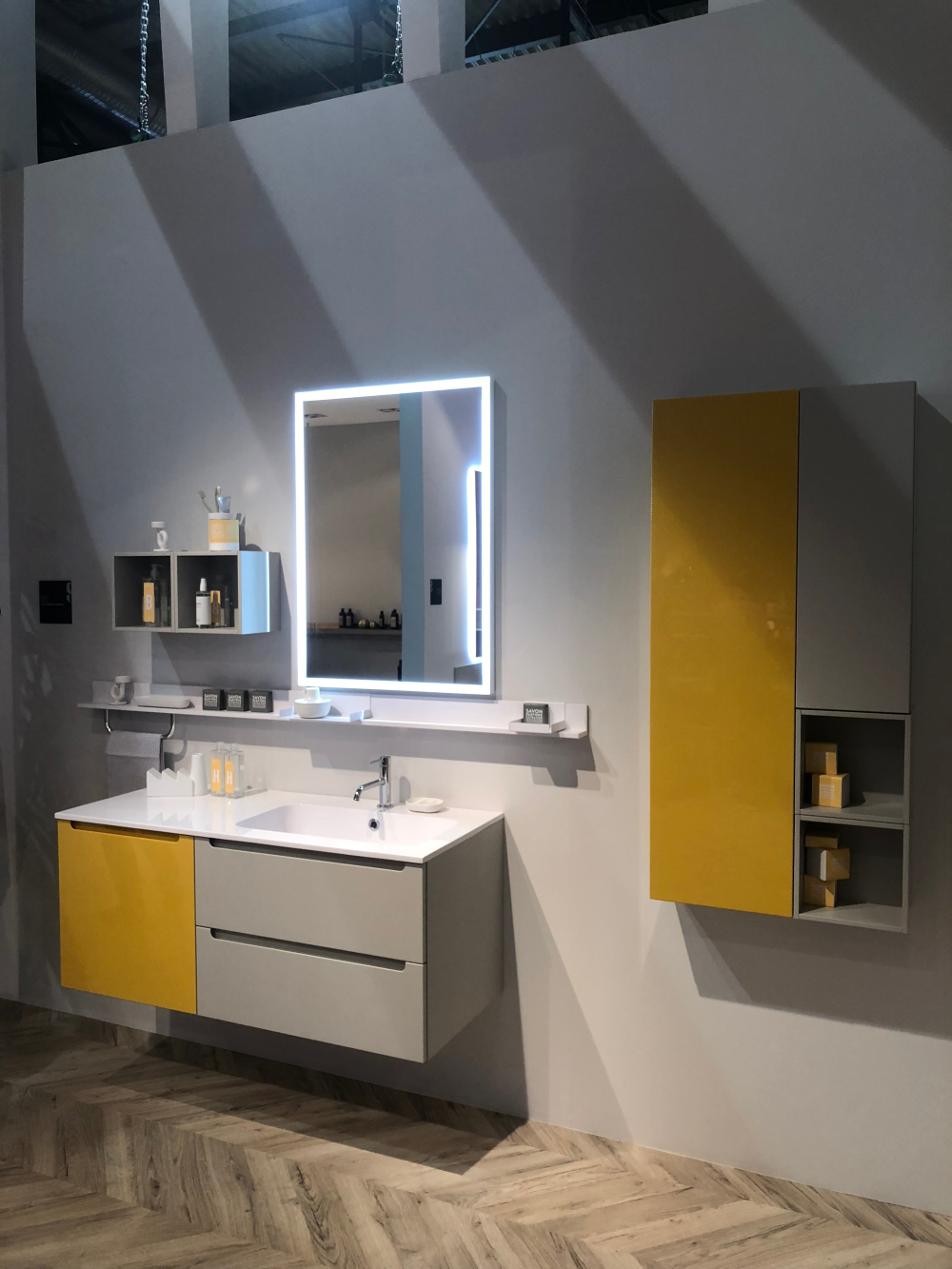 Bold Vanity with Yellow Accents
