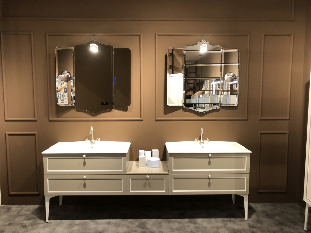 Twin Vanities with Central Storage