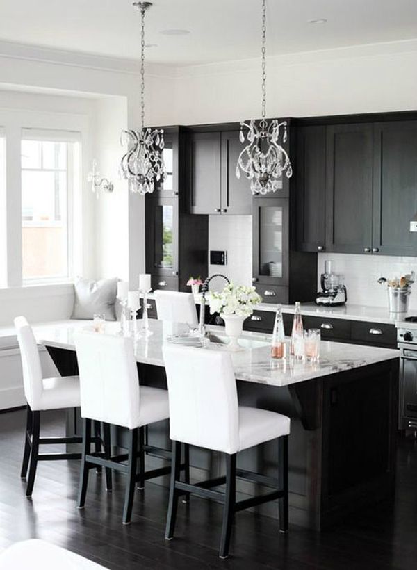 Black and white kitchen
