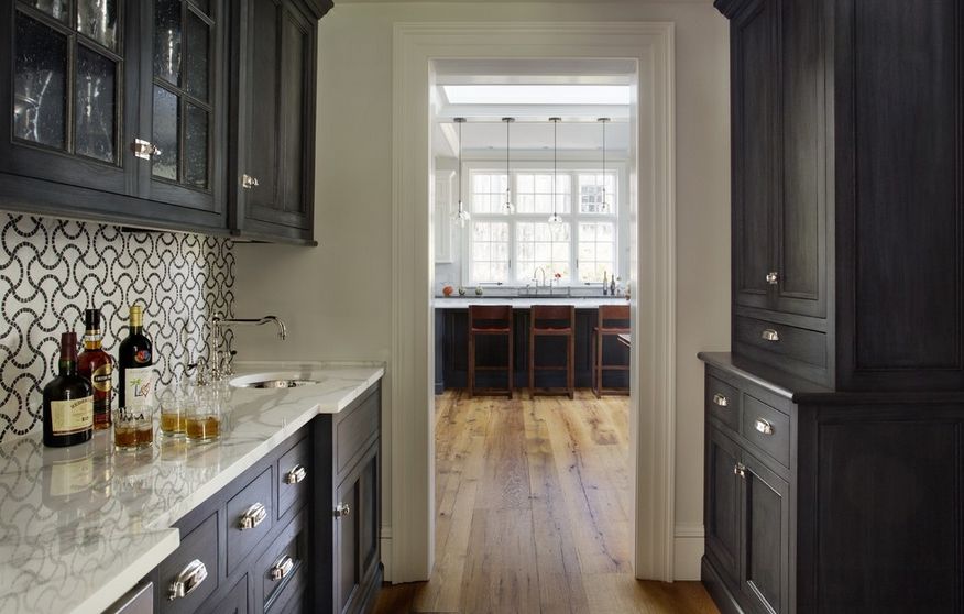 Small black cabinets kitchen