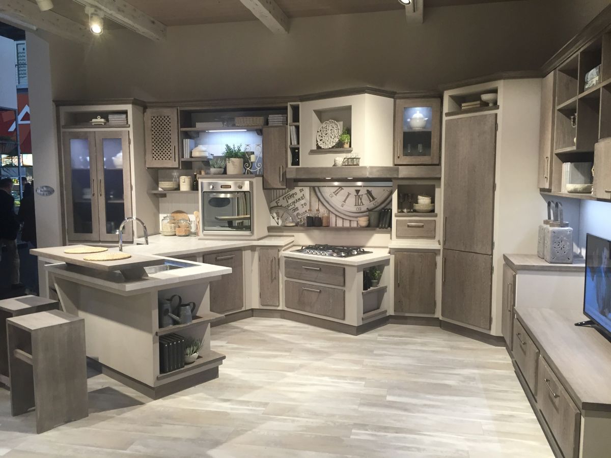 Beige and Gray Kitchen Cabinets