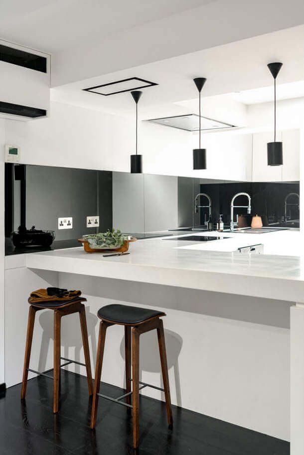 Black and white kitchen