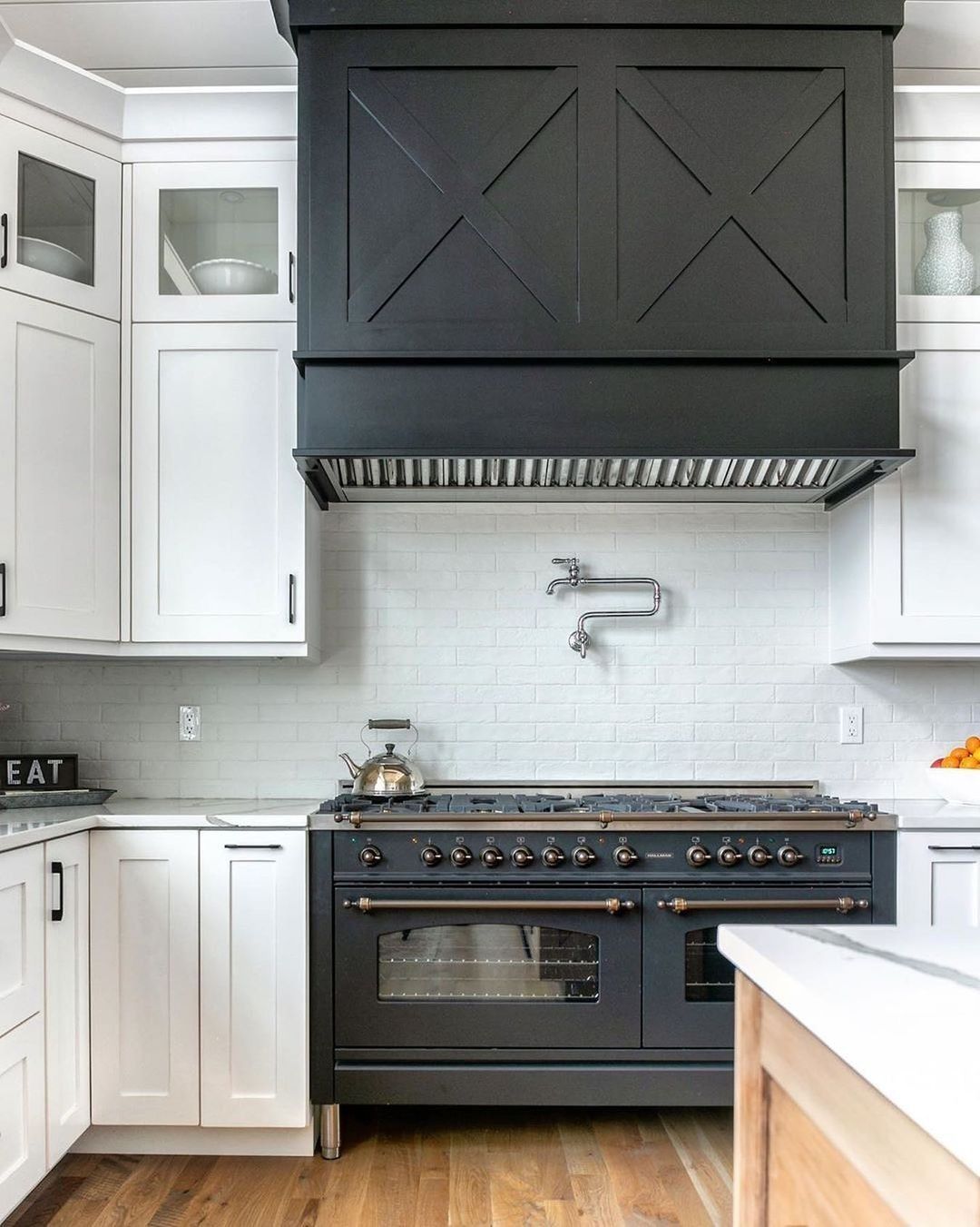 Black Range With Stainless Pot Filler