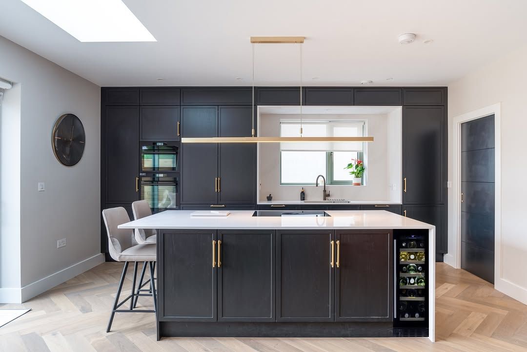 Brass Trimmed Modern Kitchen