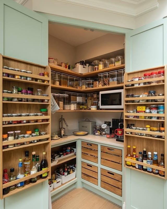 Cabinet Pantry with Door Spice Racks