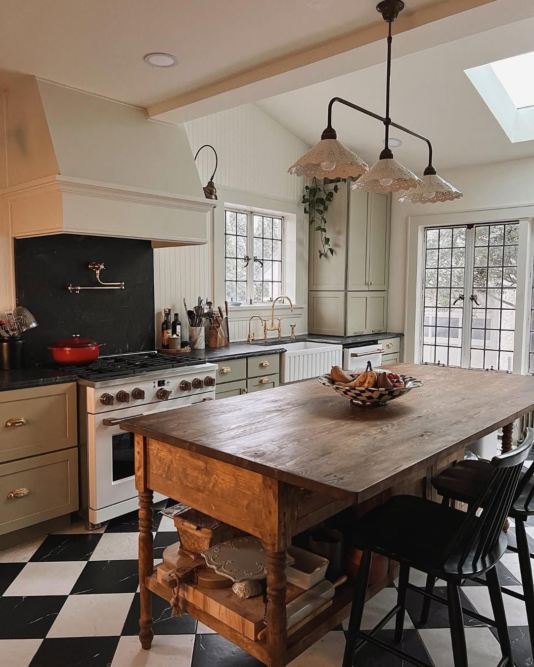 Classic Cottage Kitchen With Brass Pot Filler