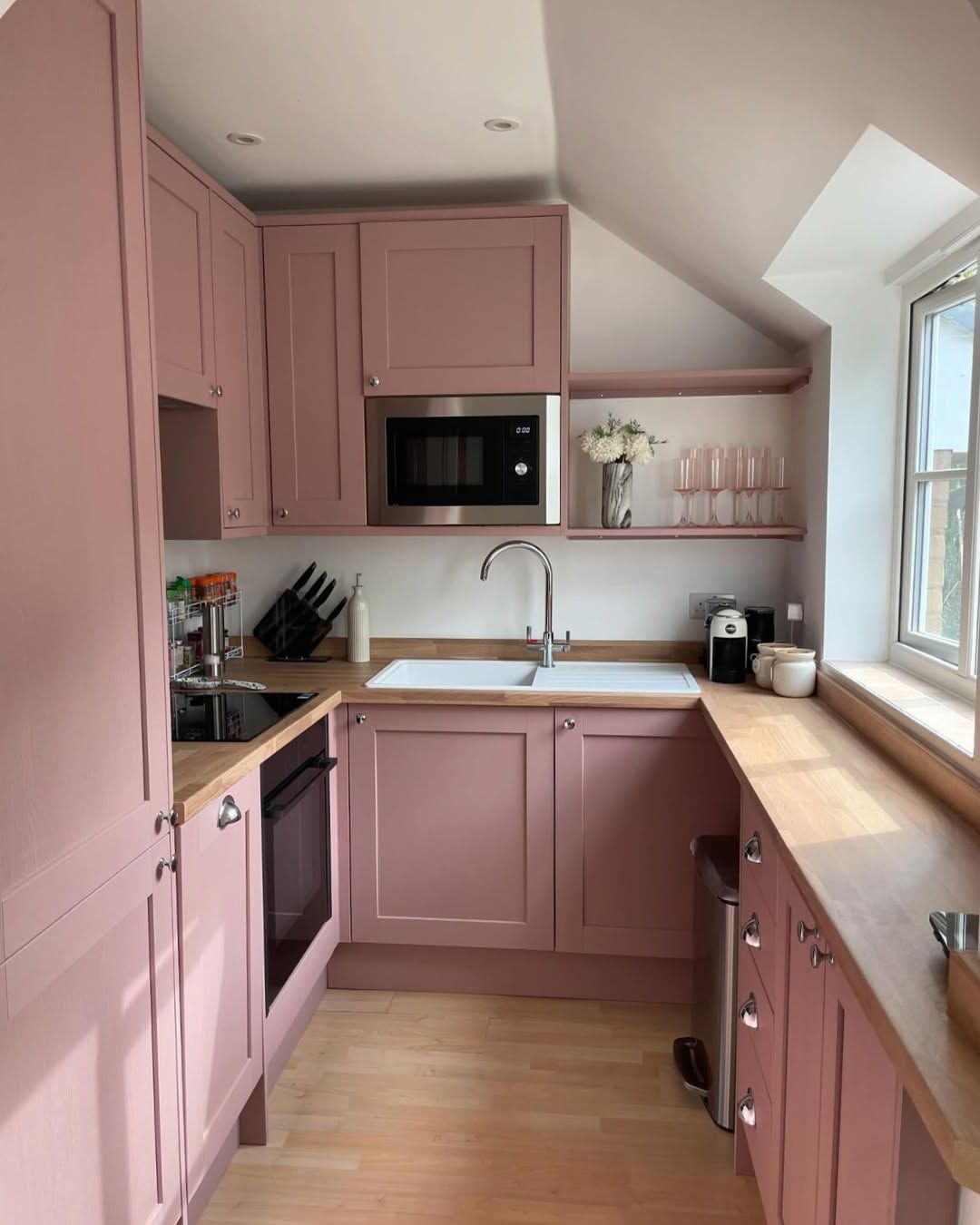 Compact Blush Pink Kitchen