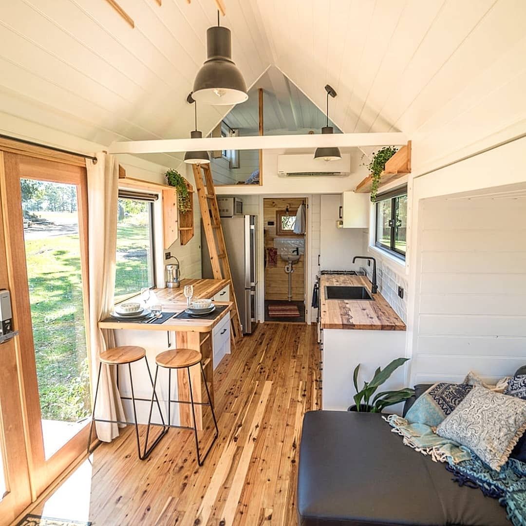 Compact Galley Kitchen With Loft Access