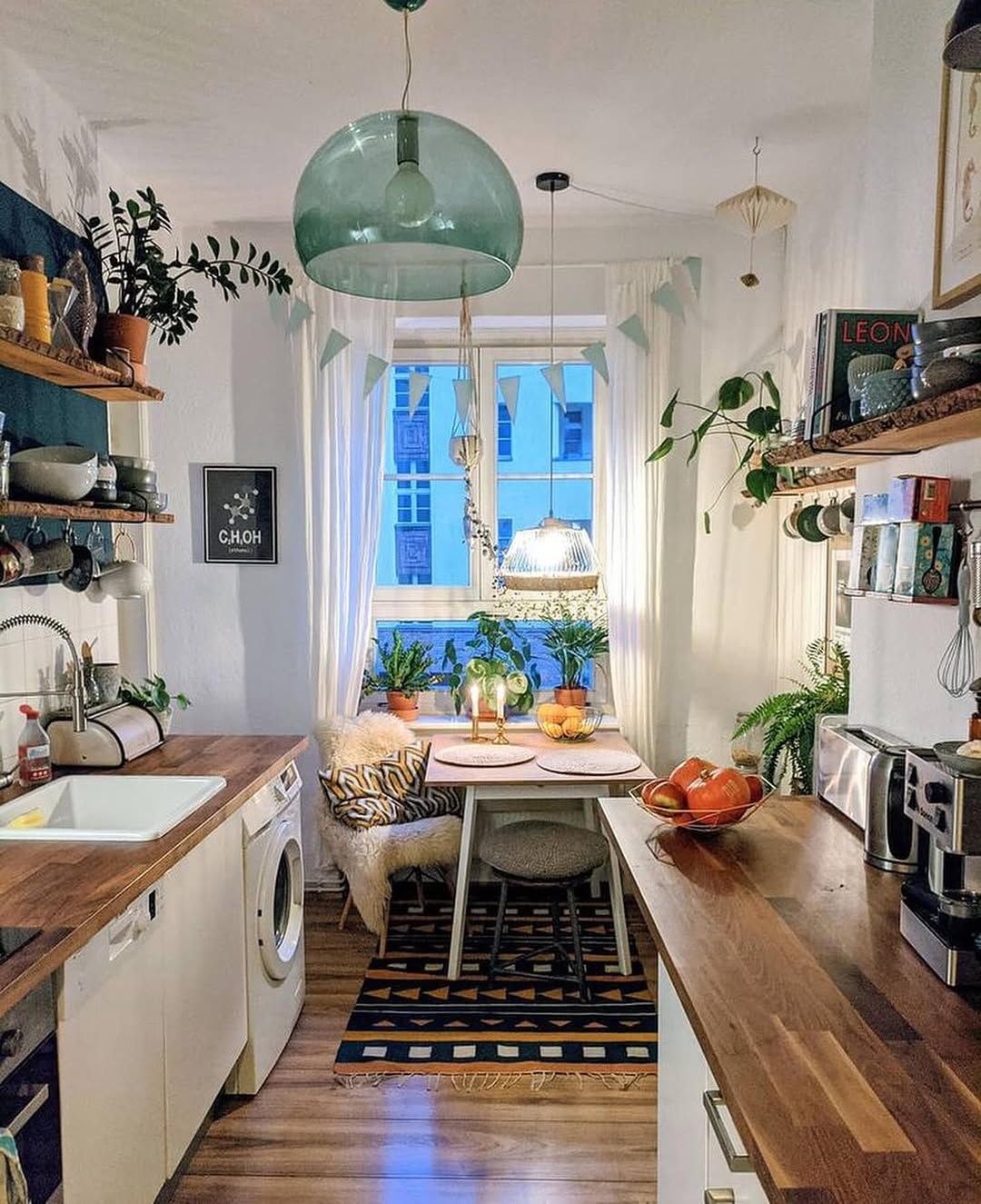 Cozy Small Kitchen with a Window Nook