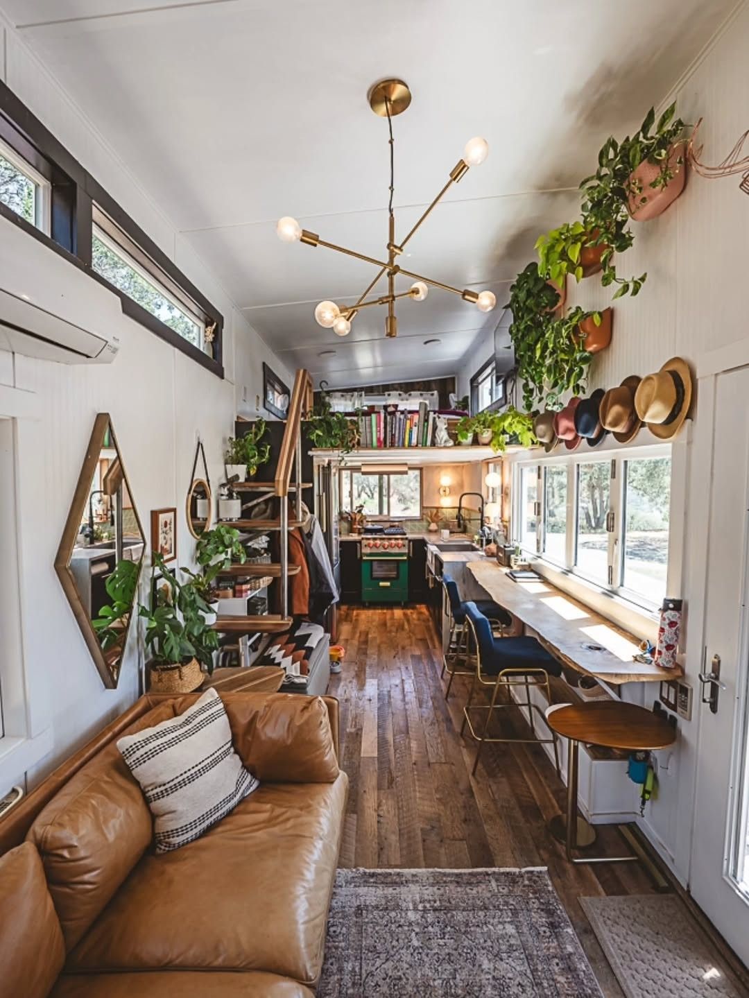 Long Kitchen With Elevated Workstation and Loft Library