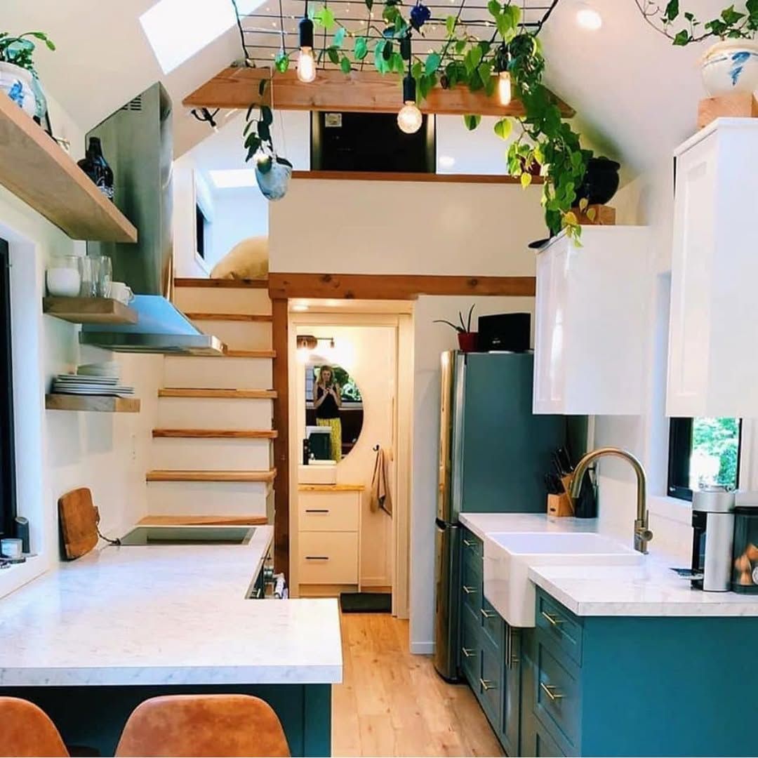 Micro Kitchen With Open Upper Storage