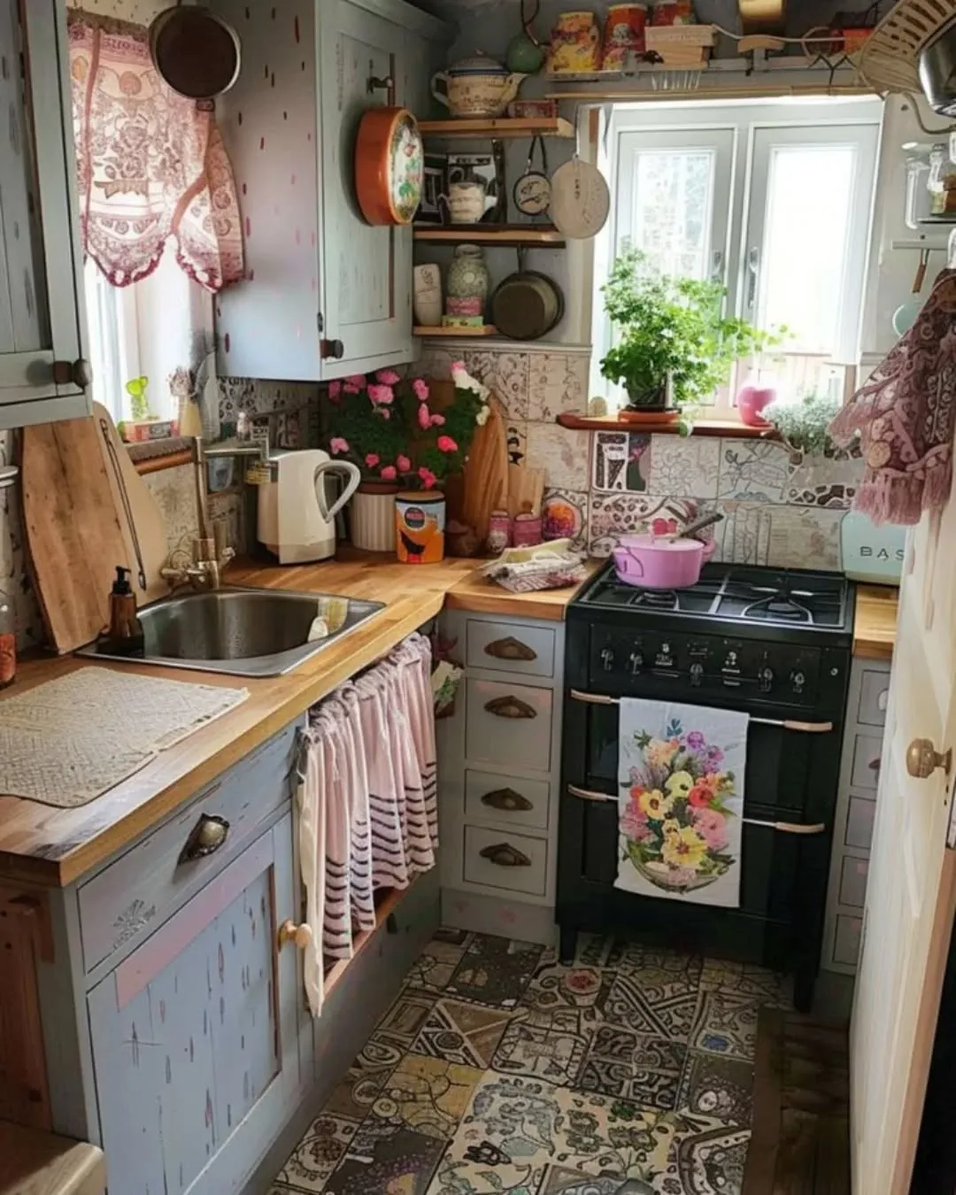 Vintage Cottage Kitchen Full of Character