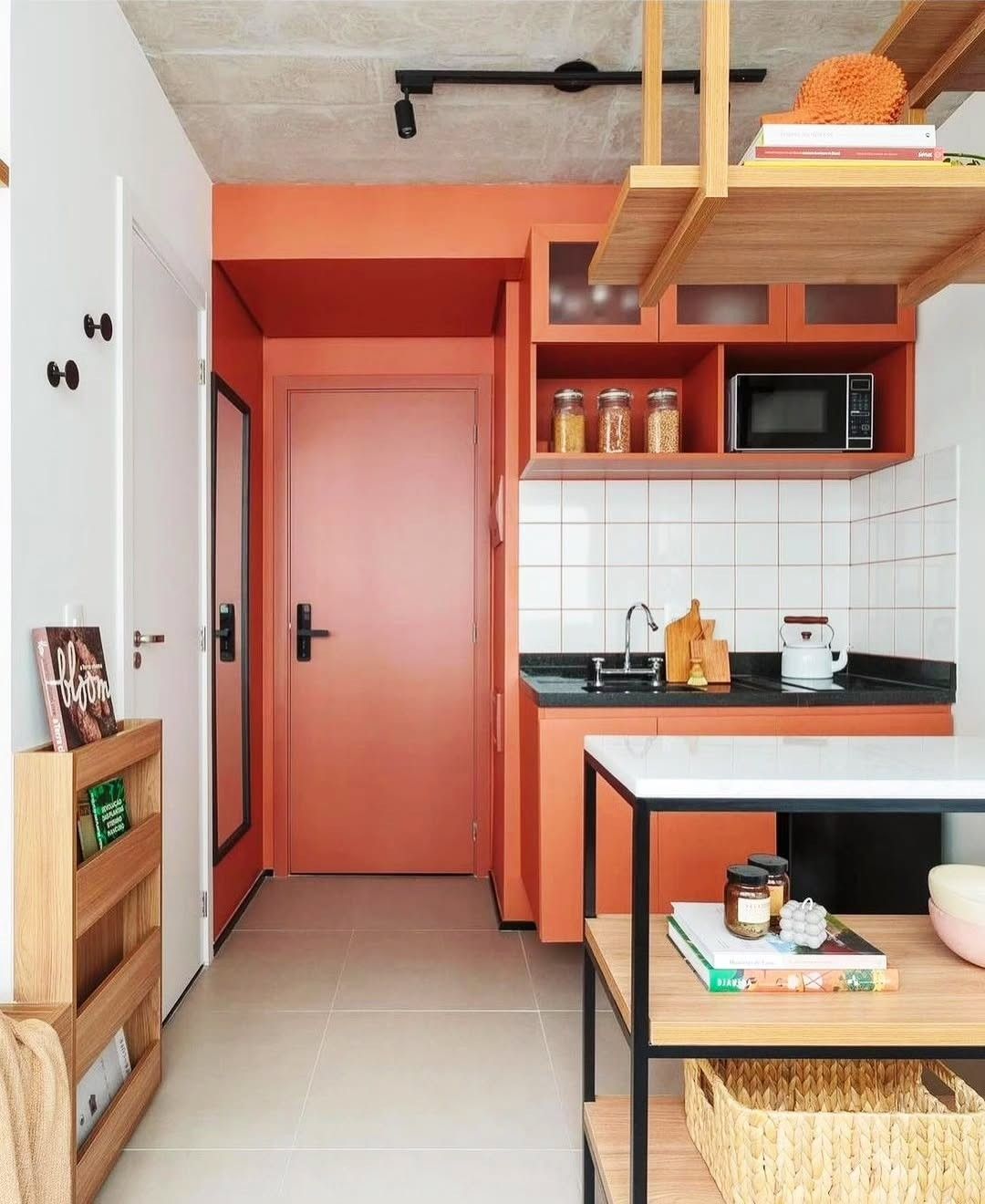 Small coral kitchen decor